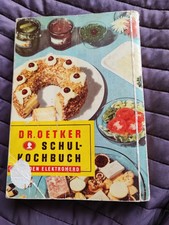 DR OETKER Schulkochbuch für den Elektroherd Alte Buch vordere Seite fehlt 