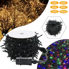 Weihnachts Lichterkette 300- 1000 LED Warmweiß Innen & Außen Party Bunt 31V IP44