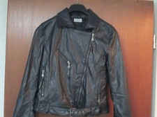  sexy Damenjacke modern Kunstleder neuwertig schwarz Gr38