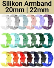 Silikon Armband 20mm | 22mm Stegbreite Uhrenarmband für Samsung Amazfit Huawei
