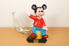 Vintage Walt Disney Productions Mickey Mouse 1977 Blasform Figur Tischlampe