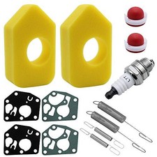 MZMing 1 Gelber Schaumstoff Luftfilter + 2x Membrane für Rasenmäher+ 1x P