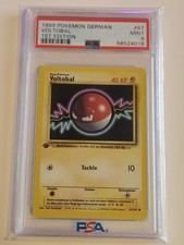 Pokemon Karte VOLTOBAL Base Set 67/102 1. Edition PSA 10 Rare Deutsch