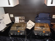 2 Tonbandgeräte Reporter Gerät Sony TC-510-2 mit Anleitung Tasche defekt