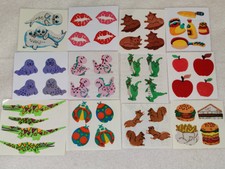 12x Sandylion ZDesign BSB Great7 Fuzzy Stoff Sticker Stickeralbum Käfer Drachen
