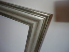 Bilderrahmen 25x35cm silber Holz Rahmen für Keilrahmen Leinwand geeignet