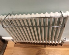 2 Bar Heizkörper Kleidung Belüfter Chrom Trocknungsgestell Handtuchhalter 53cm