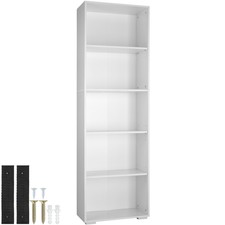 Bücherregal Holz Standregal Büroregal Regal 5 Fächer hochkant 60x30x190cm B-Ware
