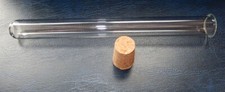 5 Reagenzgläser Reagenzglas Glas Laborglaser Rollrand Vase mit Korken 160x16mm