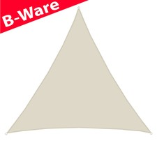 B-Ware UPF50+ UV Sonnensegel 7x7x7 Polyester Dreieck  Garten Segel Beige