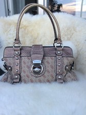 GUESS Schultertasche Vintage Original Y2K Monogramm Canvas