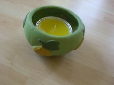 Sommer Teelichthalter - Keramik - Blumentopf - ohne Kerze