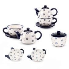 Teeservice für 2 Personen 9 tlg. SET Tee Tasse Kanne Zuckerdose TADAR FOLKLOR