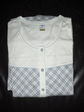 NEU! CALIDA Damen-Nachthemd Sleepshirt Gr. S (Knopfleiste, blau-weiß-Karo)