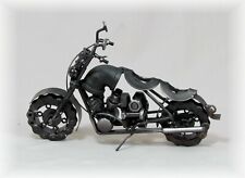 Motorrad aus massivem Metall - Handarbeit - Dekoobjekt - schwere Ausführung