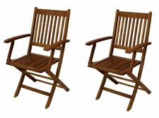 Gartenstuhl Klappstuhl Holzstuhl Stuhl Sessel BENITA Akazie, 2 Stück, 2. WAHL