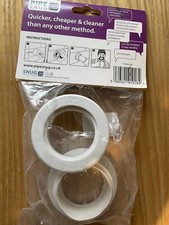 Einfache Passform Rohr Snug Weiß für 40 mm 1 1/2" Abfallrohr 2er Set KOSTENLOSER P & P