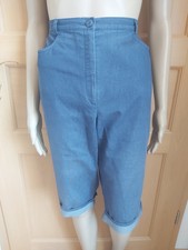 Lalique Damenshorts dunkelblau leichter Jeansstoff Knopf Reißv. Gr. 42 XL