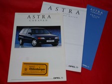 OPEL Astra F Caravan GL Club Prospekt Brochure + Preisliste Pricelist von 1991