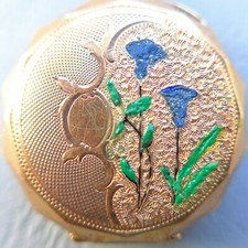 DAMEN TASCHENUHR, Gold - 14K, Blumenschmuck, gute Funktion, ca. 1915