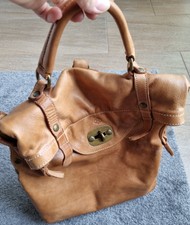 Ledertasche/Lederrucksack Barone Italien Cognac