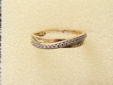 Kostbarer Memoryring  Verlobungsring 10 Karat Gold besetzt m 19 echten Diamanten