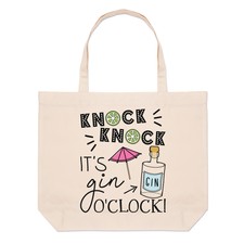 Klopf klopf ist Gin O 'Clock großen Strand-Tasche-lustige betrunken Witz