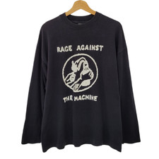 Rare VTG Rage Against The Machine Molotow Schwarz Langarm T-Shirt-Größe XL