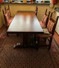 Refektoriumstisch Eiche mit 5 Stühlen, guter Zustand, 2 Meter ! 