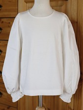 * ZARA * MÄDCHEN LANGARM T-SHIRT BLUSE LONGSLEEVE CREME WEISS 140/146 NEU!!!