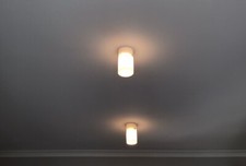 Deckenlampen 2 St. , Lampen, Strahler, Glaskolben weiß matt, mit Leuchtmittel