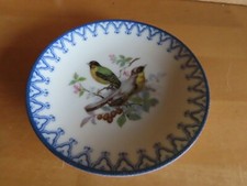 kleiner Zierteller Sammelteller mit zwei Vögeln gelbe Brust/ ca. 10 cm hoch