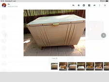 Alte DDR Truhe shabby chic wunderschönes altes Stück 