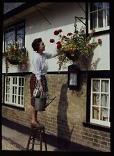 Magic Lantern Slide Übergabe Körbe auf pub hemingford Äbte datiert 1964 Foto