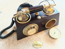 *RARITÄT* Original Nostalgie Telefon „Fatap“ aus Holz & vergoldet Made In Italy