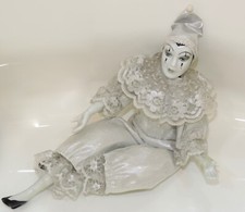 Harlekin Dekofigur, venezianisch  Sammlerpuppe,