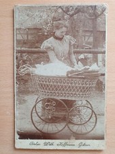 KAB Foto Frau Kind Baby antik Kinderwagen Atelier Hoffmann Golßen Niederlausitz