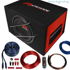 Renegade 400 Watt Aktivsubwoofer + Kabelset 25cm Auto Bassbox Aktiv RXV1000A