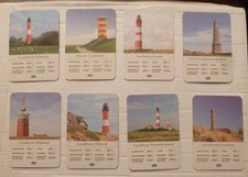 Brauerei Jever - 8 teilige Bierdeckel-Serie vom Leuchtturm-Quartett