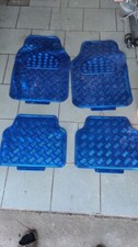 Fußmatten Gummi blau metallic universal