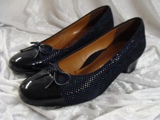 Damenschuhe ARA Pumps Wildleder blau Gr.38  Weite F1/2