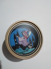 Spieluhr mit Hexe auf Besen beweglich zum Aufziehen