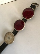 3 ALTE ORIGINALE RÜCKSTRAHLER KATZENAUGEN RIEMEN PFERDEFUHRWERK OLDTIMER AUTO 