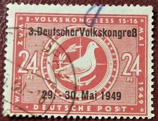 Briefmarke SBZ-Allgem. Ausgabe "Wahlen zum 3. Volkskongress von 1949" gest.