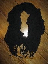 H M Schal Schwarz Crash Fransen w.NEU !!!