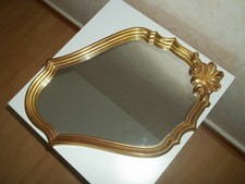 Schöner alter Spiegel Wandspiegel ~ goldfarbener Holzrahmen ~ Made in Belgien