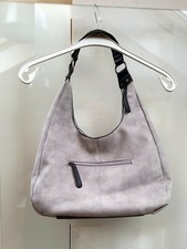 Bonprix bpc Handtasche Schulter Umhängetasche Velourslederimitat taupe NEUWERTIG