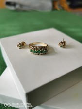 Gold Set 585 mit Smaragden Und Diamanten