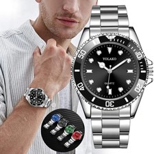 Herren Armbanduhr Fashion Männer Luxus Business Silber Schwarz Blau Rot + VIDEO