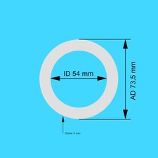 ESPRESSO KOCHER DICHTUNGSRING KAFFEEKOCHER  FDA KONFORM (AD 73,5xID54mmx3mm)